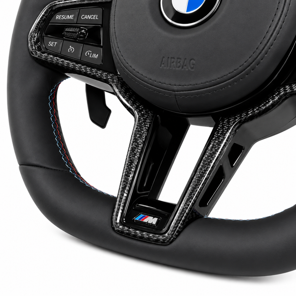 BMW G Series LCI Steering Wheel with Carbon and M1/M2 Buttons (G20, G30, G05, G07, G80)