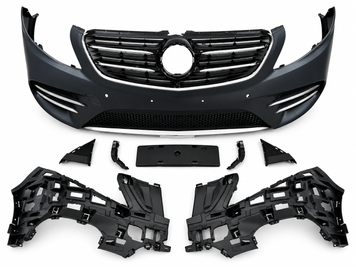 Передній бампер у стилі AMG для Mercedes-Benz V-Class / Vito / Metris W447 2014&ndash;2023 MB-W447-AMG14-FB фото