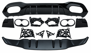 Mercedes A35 W177 AMG Hatchback Rear Diffuser for Dual Exhaust